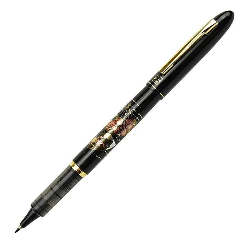 Kuretake Brush Letter Tegami Pen - Folding Fan (ER186) Black