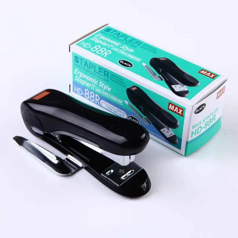 MAX Stapler HD88R Ergonomic Style with Staple Remover Black