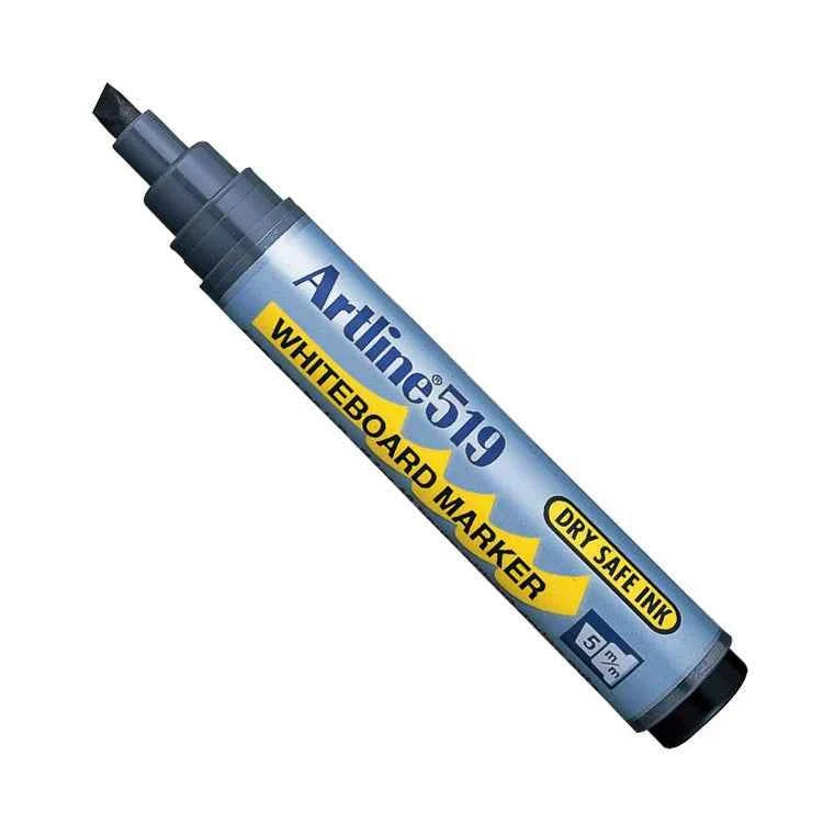 Artline 519 Day-Safe Whiteboard Markers | 2.0-5.0mm Chisel Tip | 4 Pack 4 Black