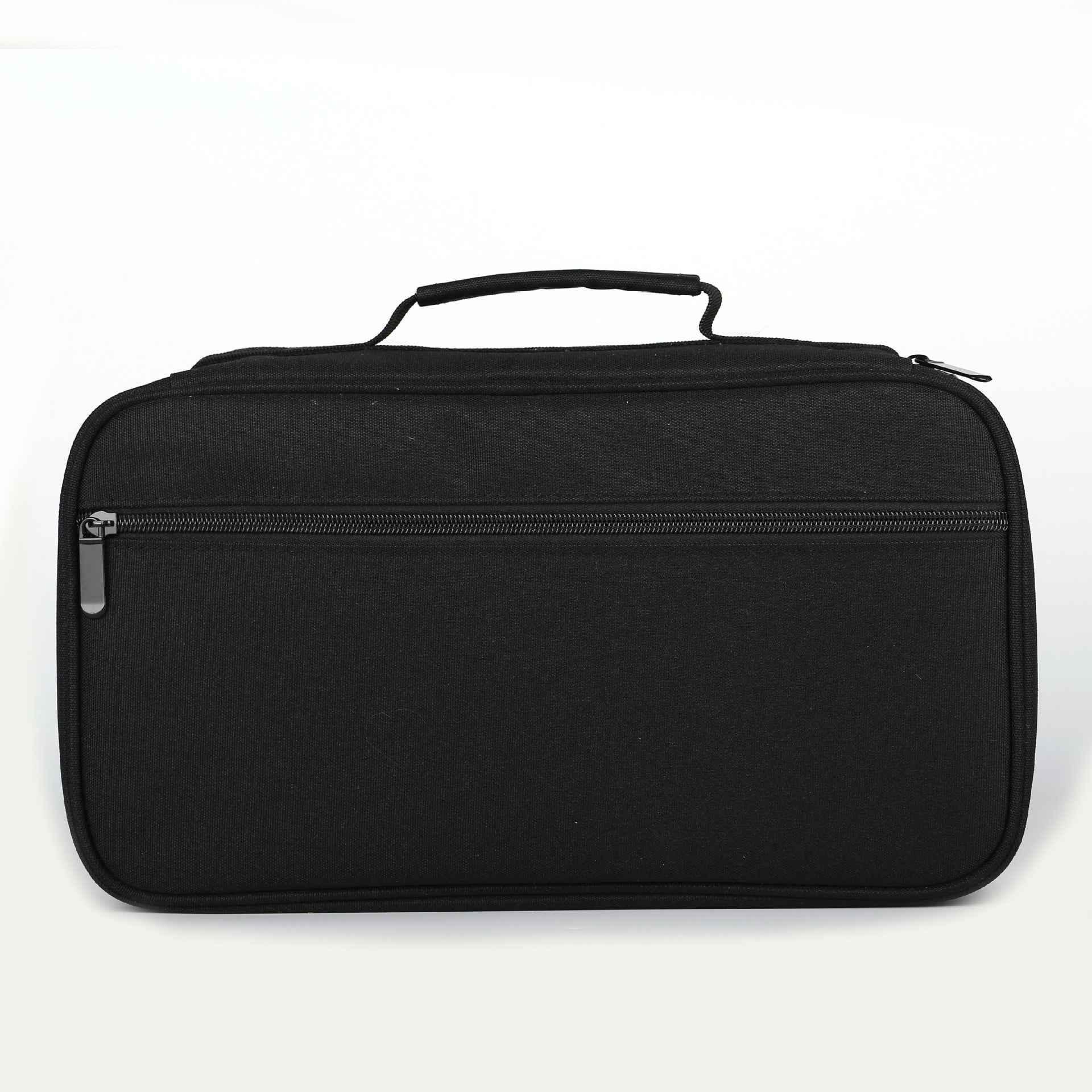 Markers Pen Case 40 Slots Holder with Carrying Handle Black