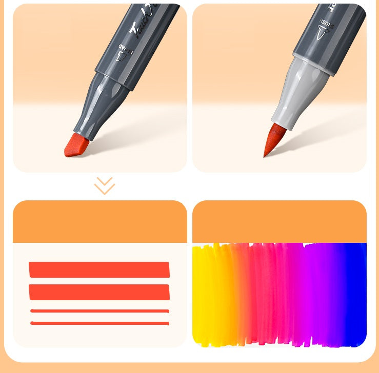 TOUCHCOLOR Alcohol Markers Brush Chisel Tip 24/36/48/60/80/120
