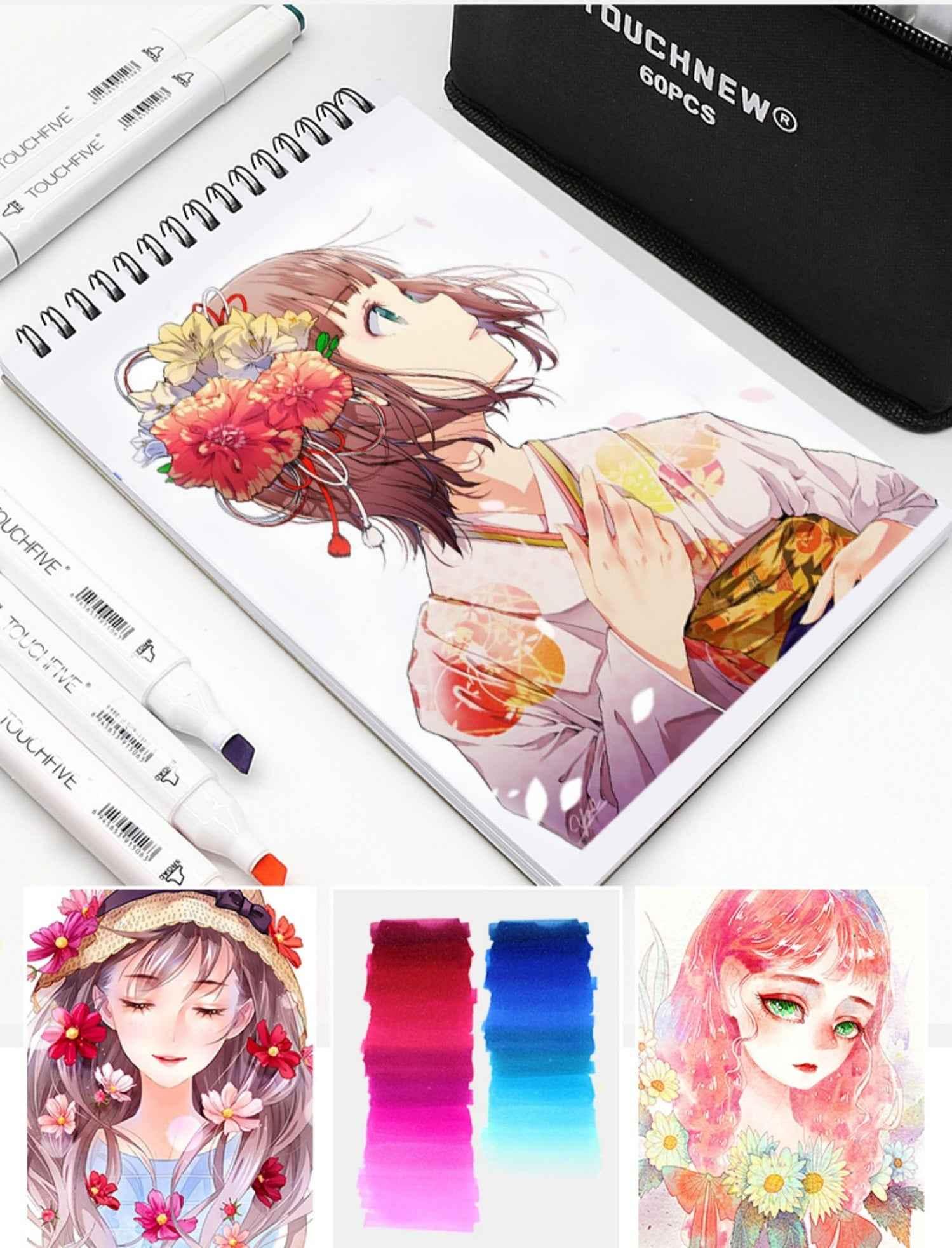 TouchFive Twin Markers 30 Color Animation Design Set