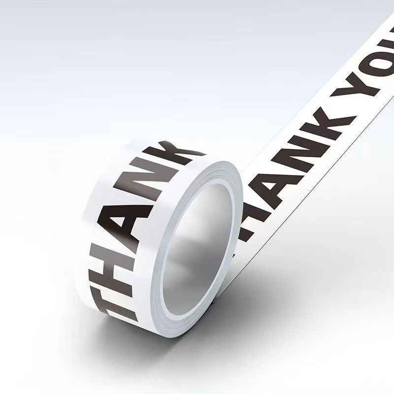 Thank You! Designer Decorative Packing Tape for Small Business 3 PACK White Black