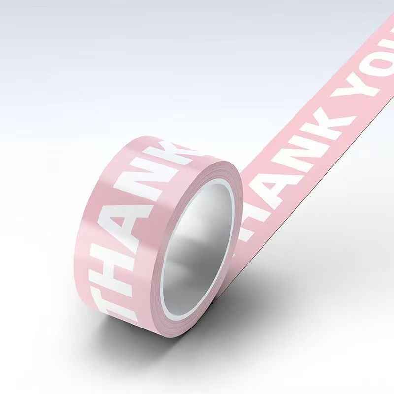 Thank You! Designer Decorative Packing Tape for Small Business 3 PACK Pink White