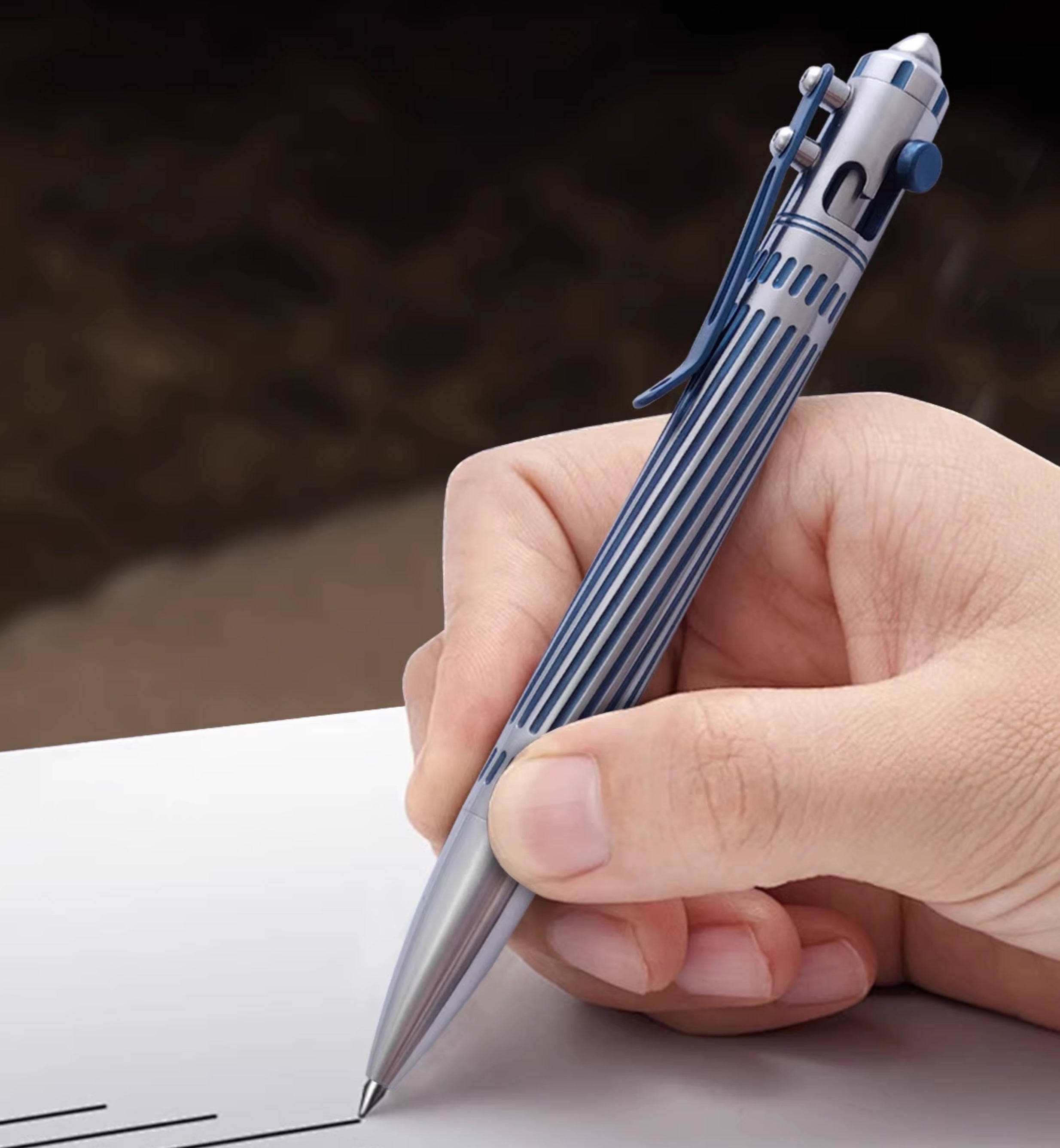 Titanium Tactical Pen for EDC & Self-Defense with 3 Refills