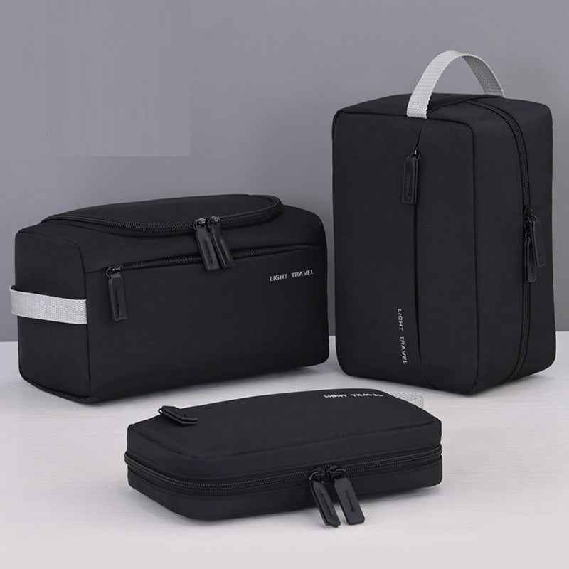 3 Pack Travel Toiletry Bag Organizer Dopp Kit for Men Black