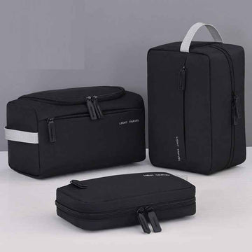 3 Pack Travel Toiletry Bag Organizer Dopp Kit for Men Black