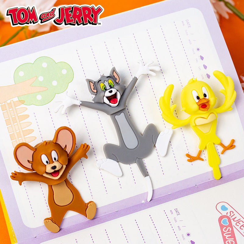 Tom and Jerry 2026 New Arrival 3D PVC Bookmark Set – 4-Piece