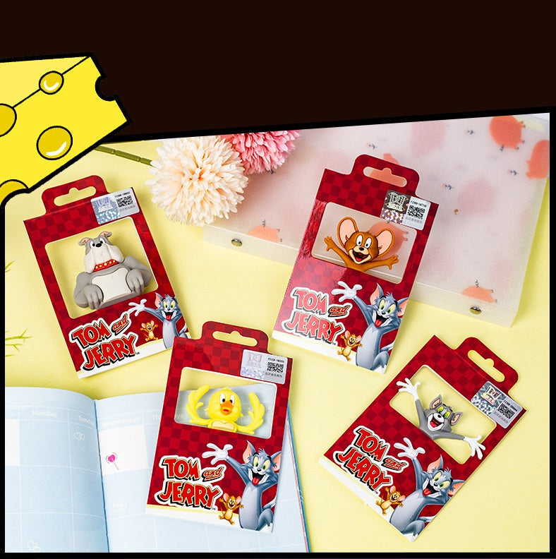 Tom and Jerry 2026 New Arrival 3D PVC Bookmark Set – 4-Piece