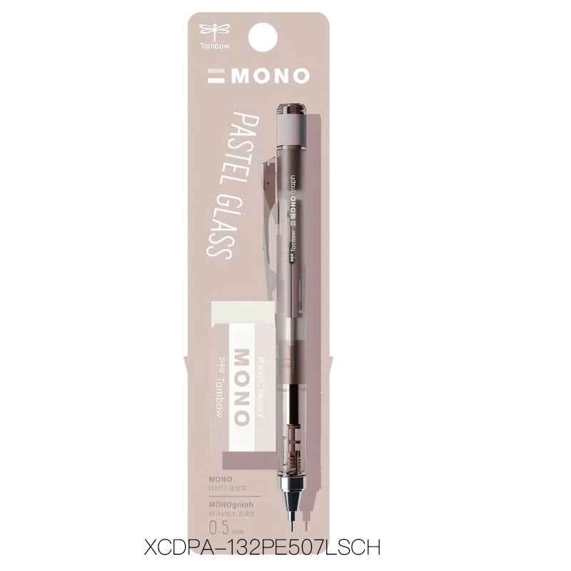 Tombow MONO Graph Mechanical Pencil Pastel Glass Color with Eraser 0.5mm Light Brown