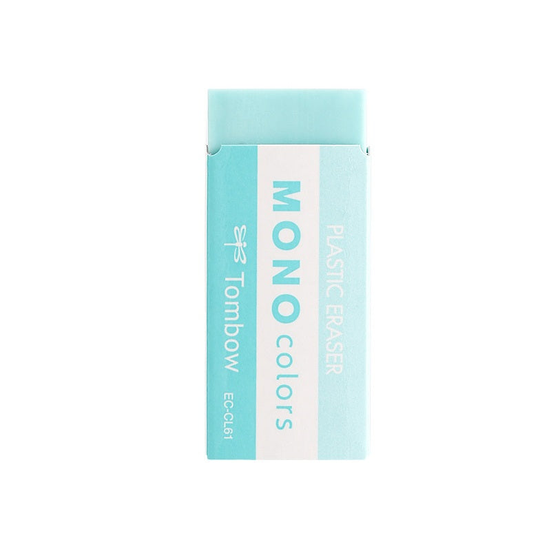 Tombow MONO Colors Plastic Eraser Set – 5 Colors (Blue/Green/Gray/Pink/Purple)