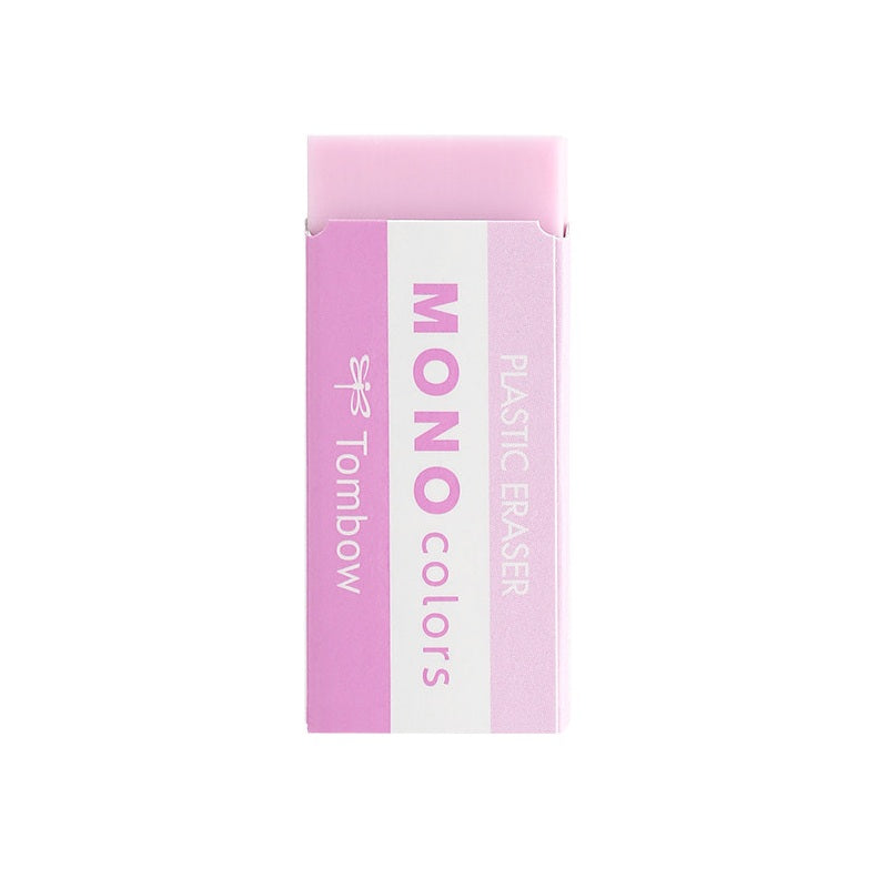 Tombow MONO Colors Plastic Eraser Set – 5 Colors (Blue/Green/Gray/Pink/Purple)