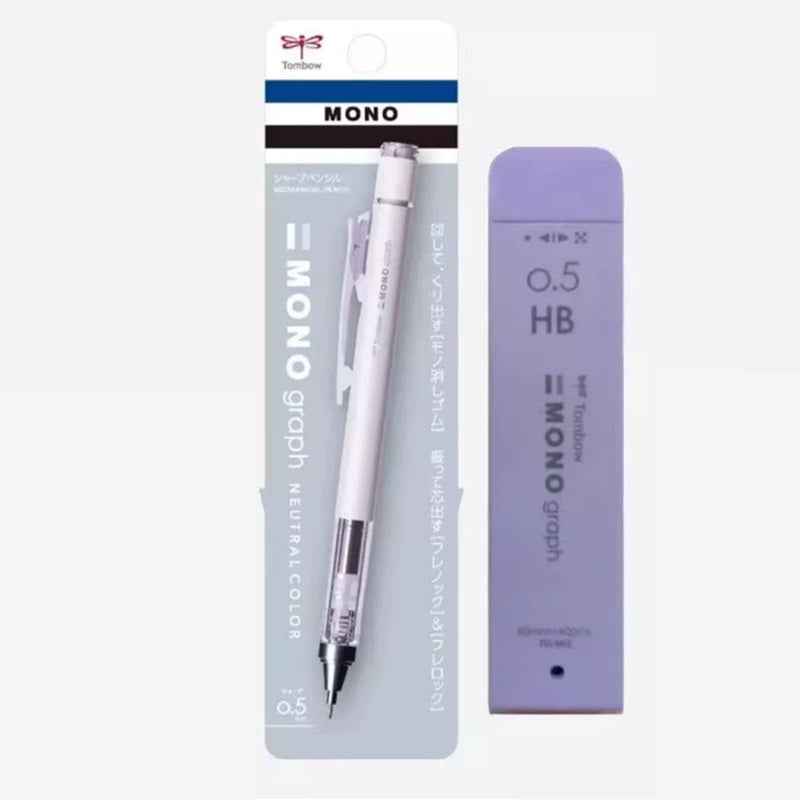 Tombow Mono Graph Mechanical Pencil Neutral Colors with Lead refills Matte Purple