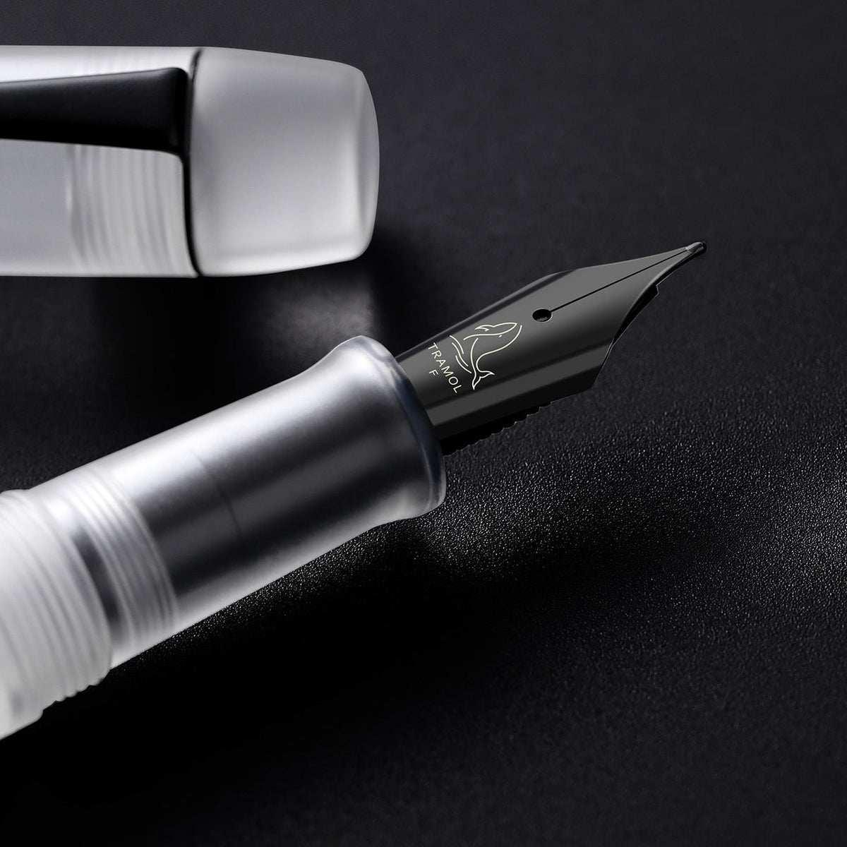 Tramol Vacuum Filling Fountain Pen – Frosted Transparent Acrylic Barrel, High-Capacity Ink, EF/F/M Iridium Nib
