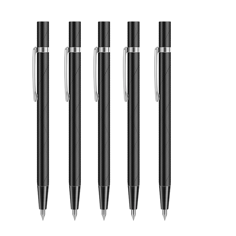 Tungsten Carbide Tip Scriber Marking Engraving Pen for Ceramics Glass 5 Pack Black