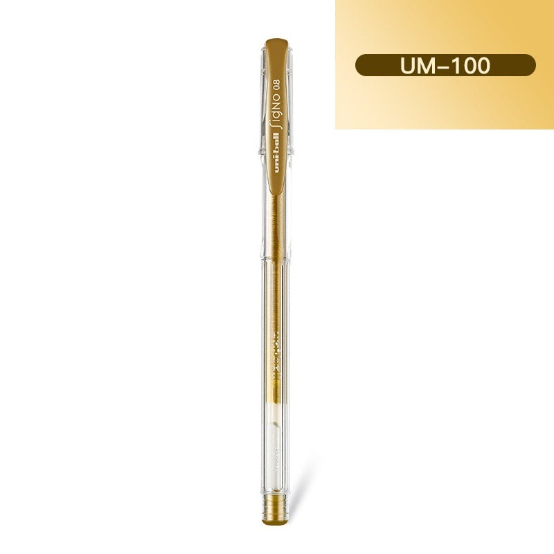 Uni-ball Signo UM-100 Gel Ink Pen - 0.8 mm -10Pcs Silver