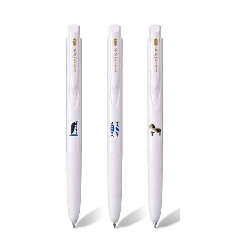 Uni-ball Signo RT1 Gel Pen 0.5mm Nordic Animal Edition - 3 Pack Set