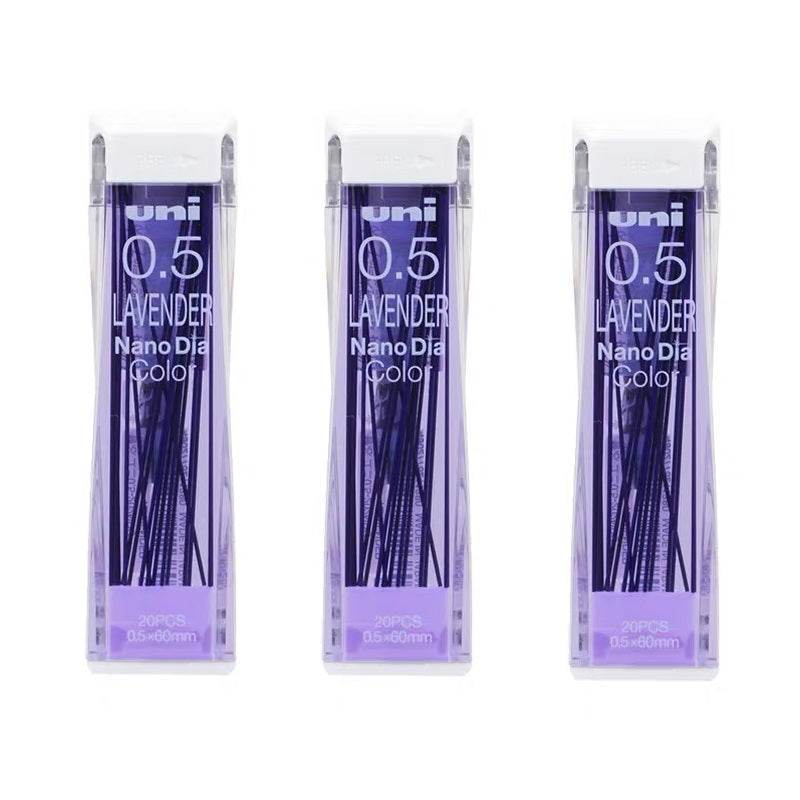 Uni NanoDia Color Mechanical Pencil Leads 0.5mm, 3 Pack Purple