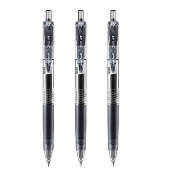 uni-ball Signo RT micro Retractable Rollerball Pens 0.5mm 3 Pack 3 Black