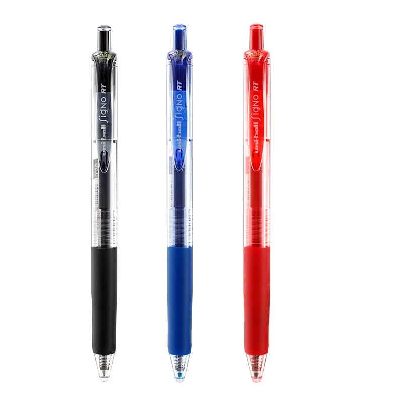 uni-ball Signo RT micro Retractable Rollerball Pens 0.38mm 3 Pack Black+Red+Blue