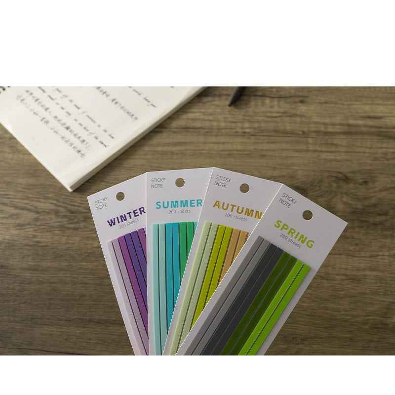 Extra Long Ultra-Thin Semi-Transparent PET Sticky Notes – 140×5 mm