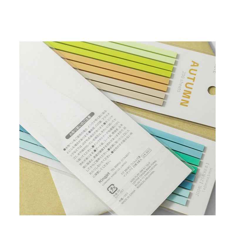 Extra Long Ultra-Thin Semi-Transparent PET Sticky Notes – 140×5 mm