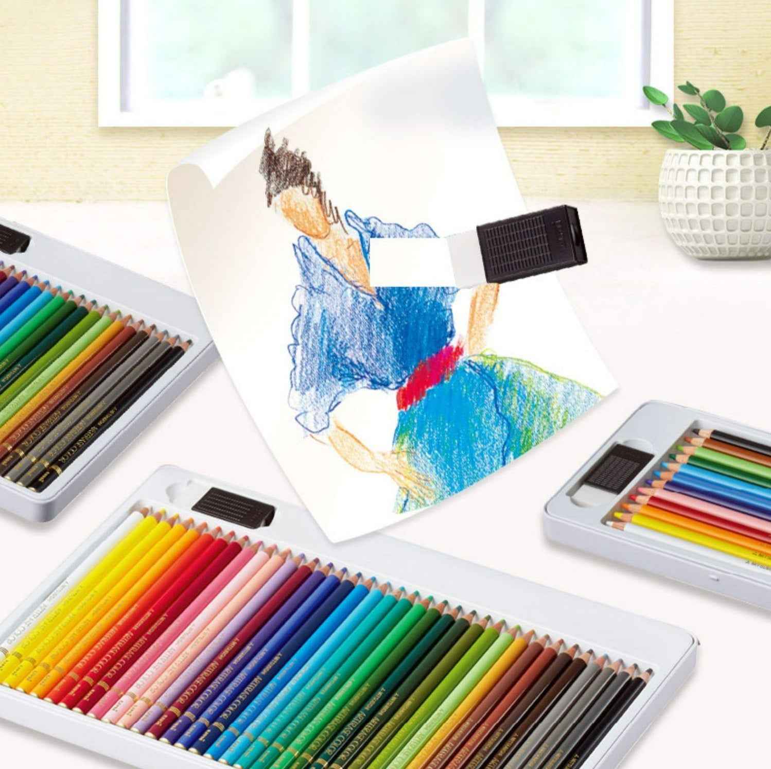 Uni Arterase Color Pencil - 12 Colors Set