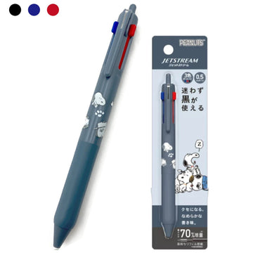 Uni Jetstream 3 Color Ballpoint Multi Pen 0.5mm Peanuts Snoopy Dark Blue