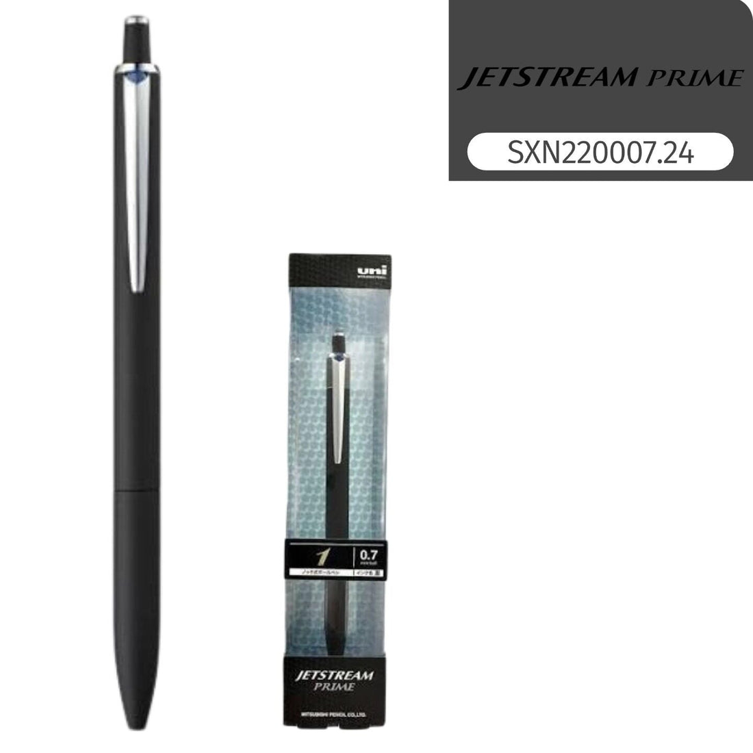 Uni Jetstream Prime Retractable Ballpoint Pen, 0.7mm | SXN220007 Navy Blue