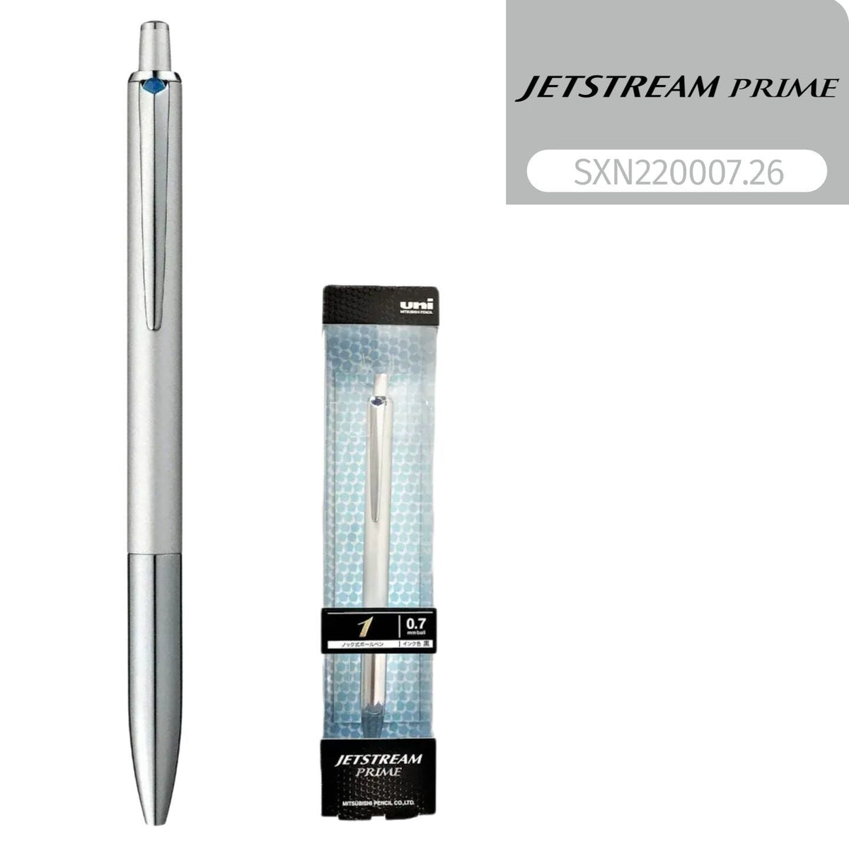 Uni Jetstream Prime Retractable Ballpoint Pen, 0.7mm | SXN220007 Silver