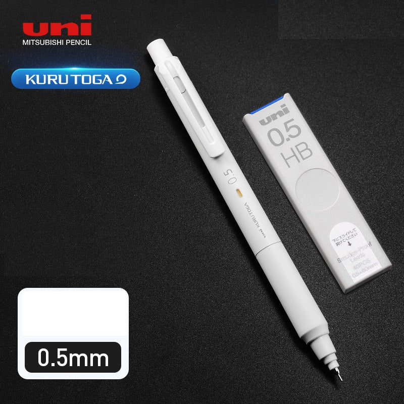 Uni Mechanical Pencil Kurutoga KS 0.3/0.5mm with Leads Light Grey 0.5mm