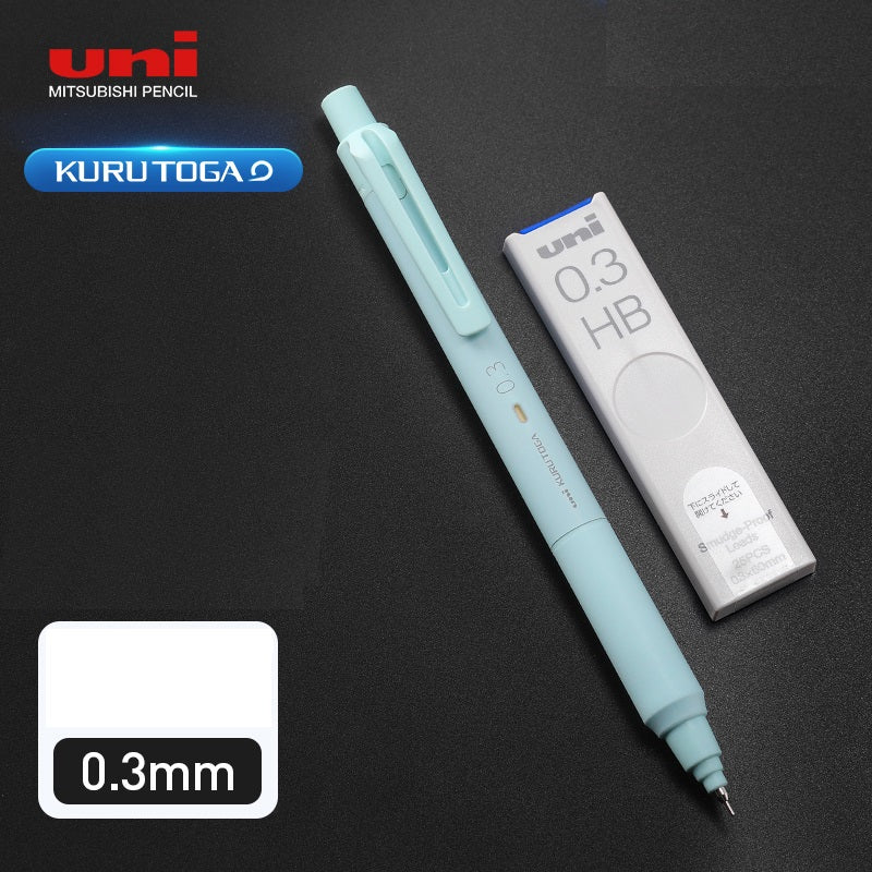 Uni Mechanical Pencil Kurutoga KS 0.3/0.5mm with Leads Ice Blue 0.3mm