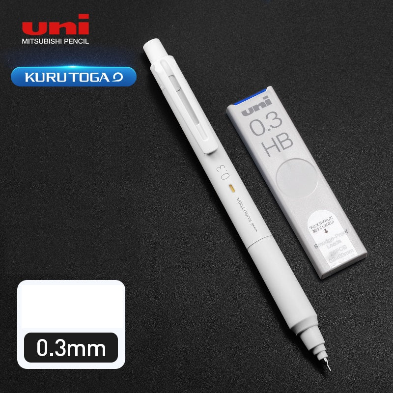 Uni Mechanical Pencil Kurutoga KS 0.3/0.5mm with Leads Light Grey 0.3mm