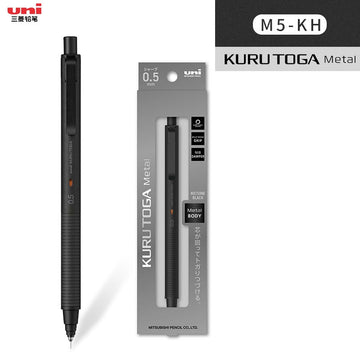 Uni Mitsubishi Pencil Kuru Toga Metal Mechanical Pencil 0.5MM Nocturne Black