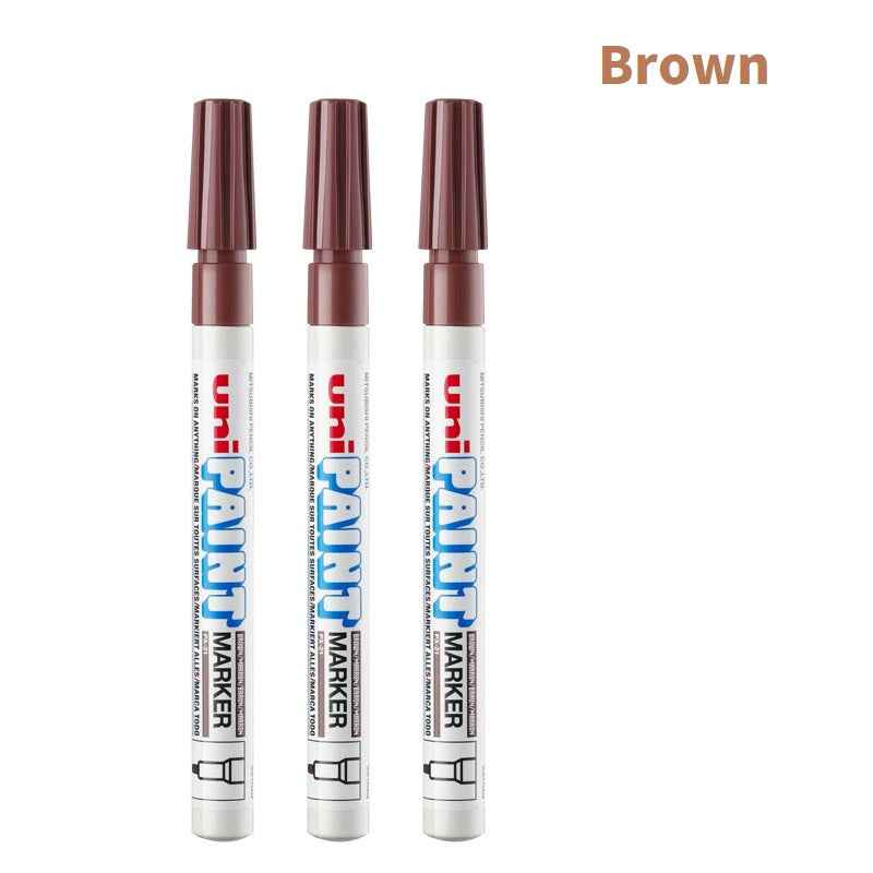 Uni-Paint Oil Based Paint Markers PX-21 Fine Line (1.2mm) 3 Pack Brown