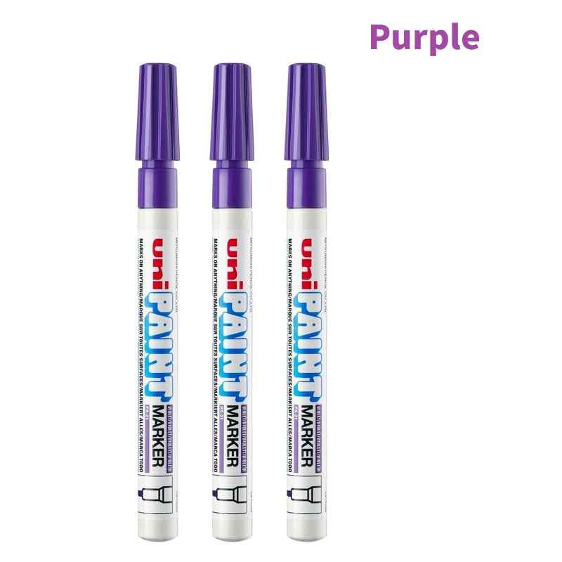 Uni-Paint Oil Based Paint Markers PX-21 Fine Line (1.2mm) 3 Pack Purple