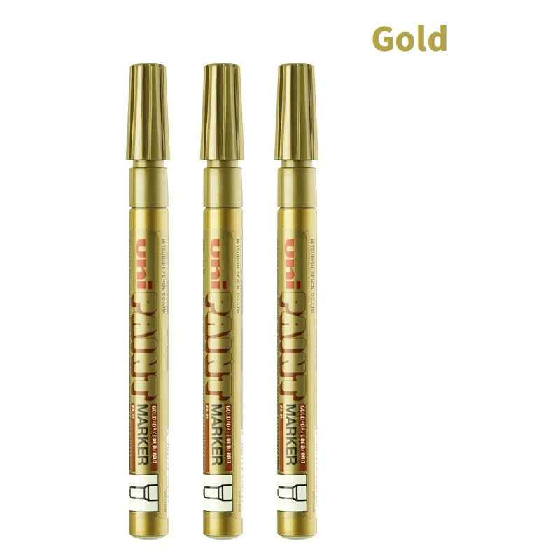 Uni-Paint Oil Based Paint Markers PX-21 Fine Line (1.2mm) 3 Pack Gold