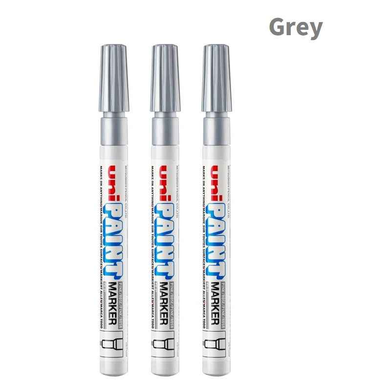 Uni-Paint Oil Based Paint Markers PX-21 Fine Line (1.2mm) 3 Pack Grey