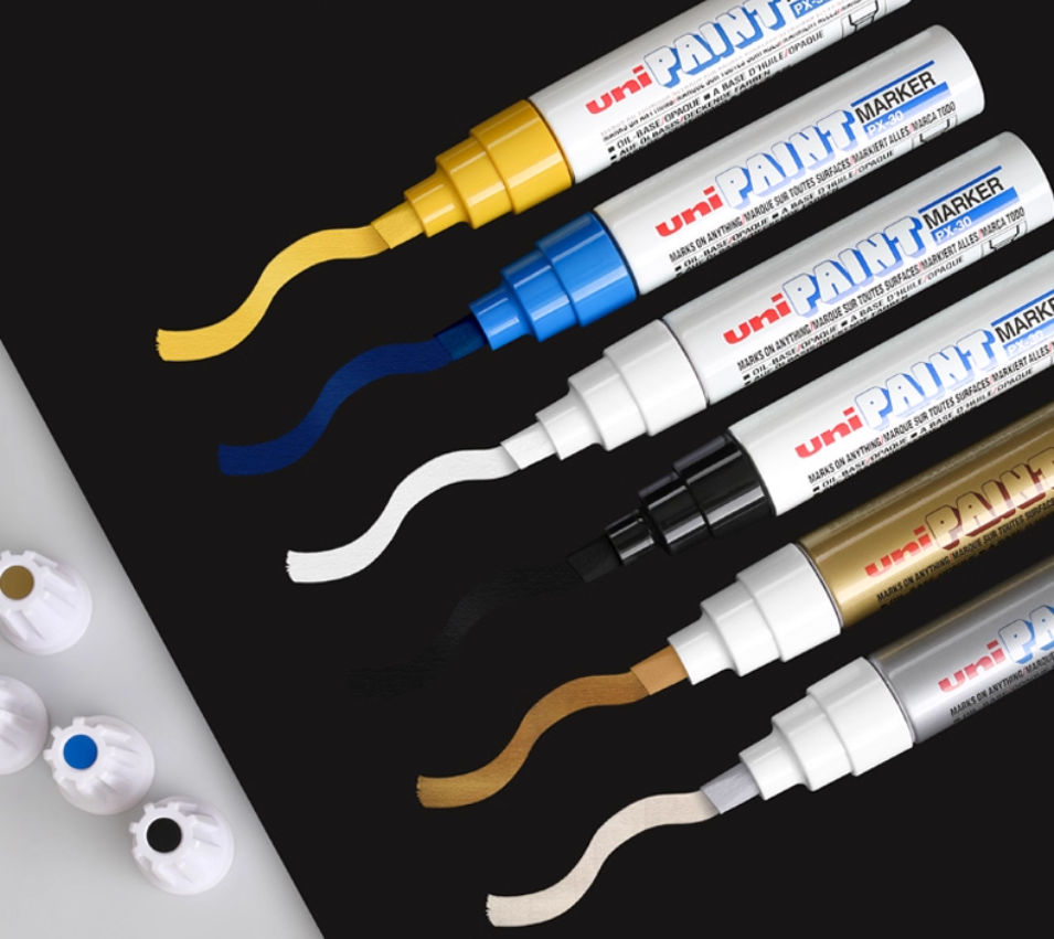Uni-Paint Oil Based Paint Marker Pens PX-30 2 Pack Gold