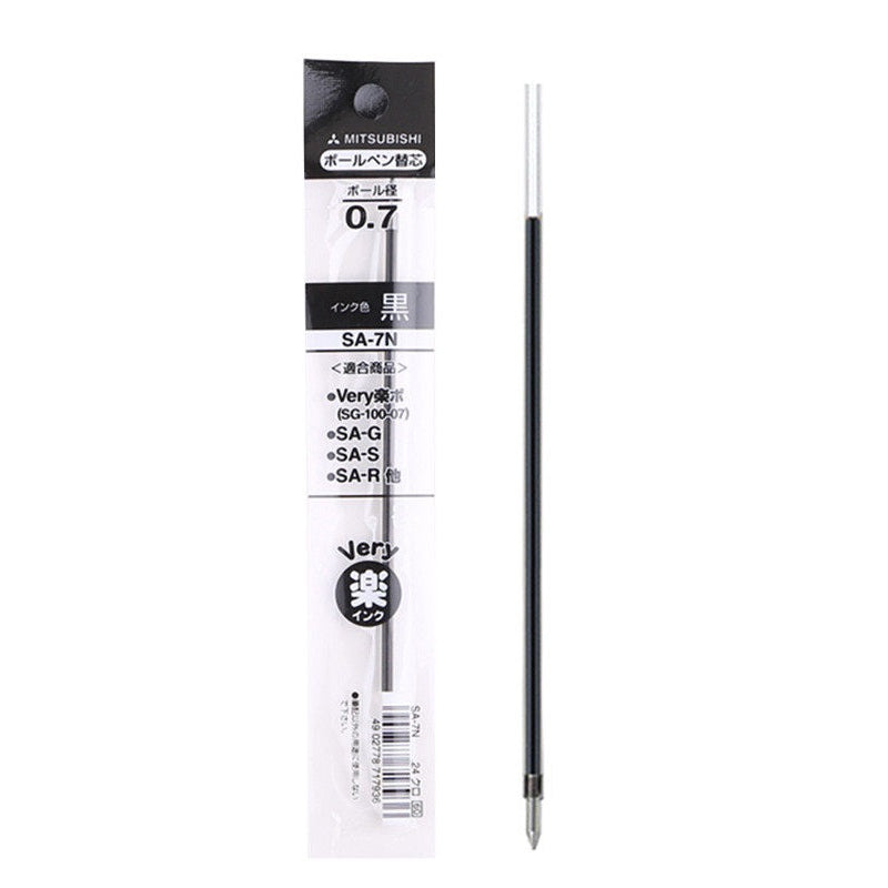 Uni SA-7N Ballpoint Pen Refill - 0.7 mm - Black/Red/Blue - 10 Pack