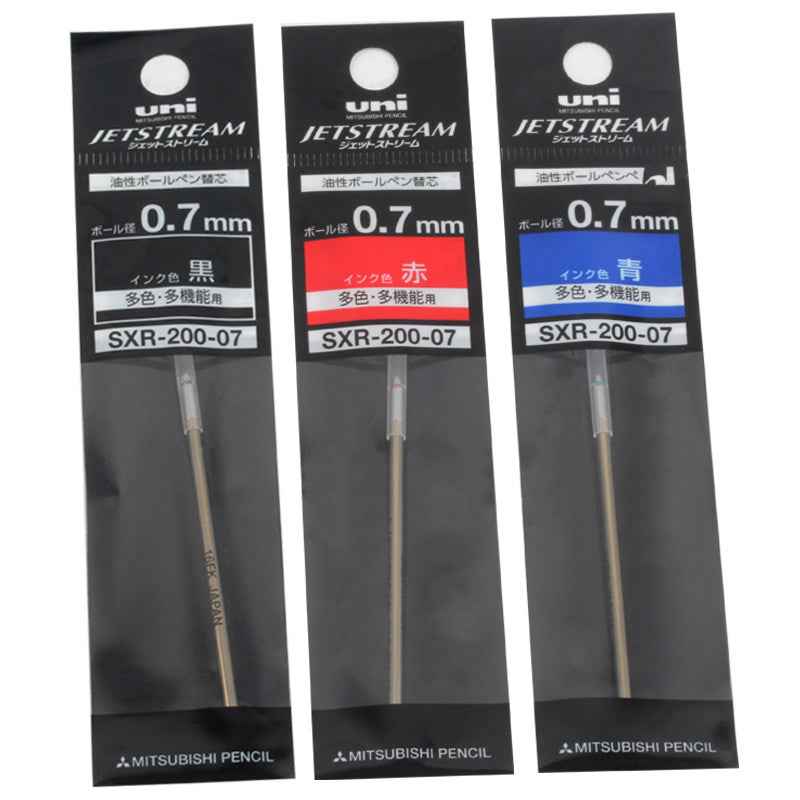 Uni SXR-200-07 Jetstream Ballpoint Multi Pen Refill - 0.7mm - 3 Pack 3 Mixed