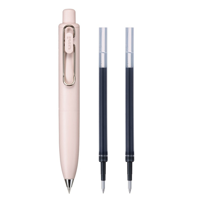 Mitsubishi Uni-ball One P Gel Ink Pen with 2 Refills 0.5MM Peach