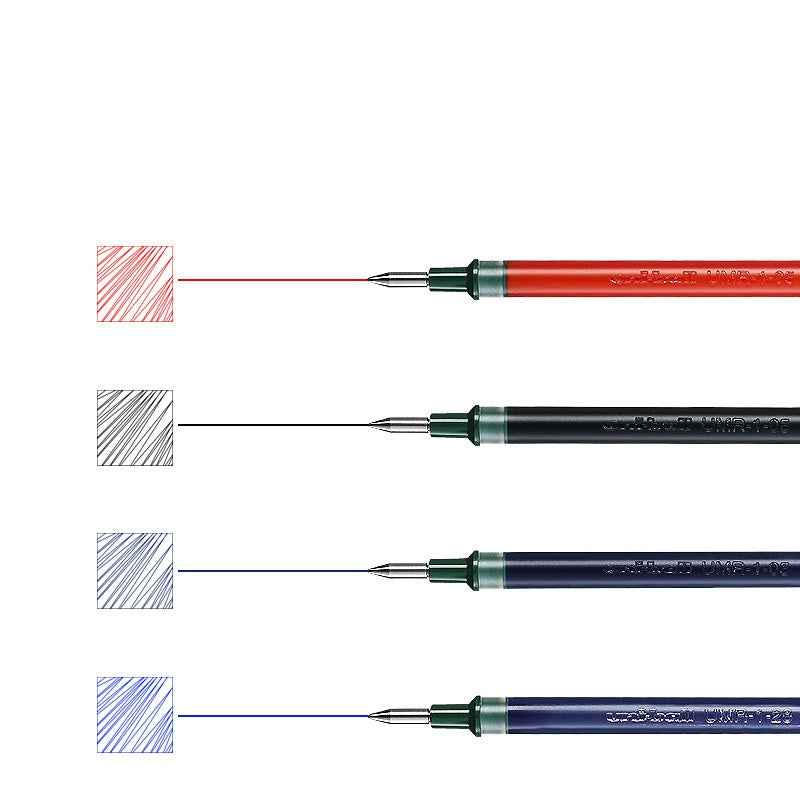 Uni-ball Signo UMR-1 Gel Pen Refill - 0.38mm - Black/Red/Blue - 12 Pack Black