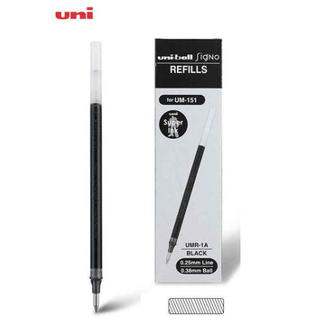 Uni-ball Signo UMR-1 Gel Pen Refill - 0.38mm - Black/Red/Blue - 12 Pack Black