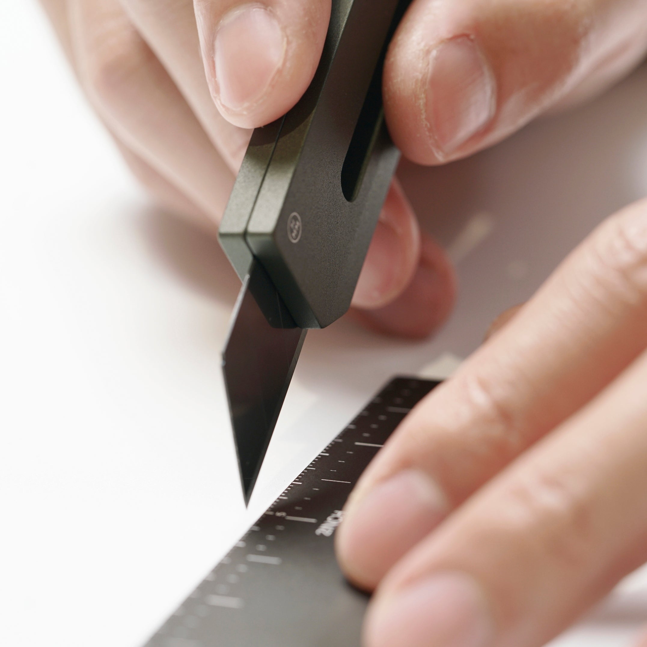 HMM EDC Utility Knife Black/Army/Silver with OLFA Blade