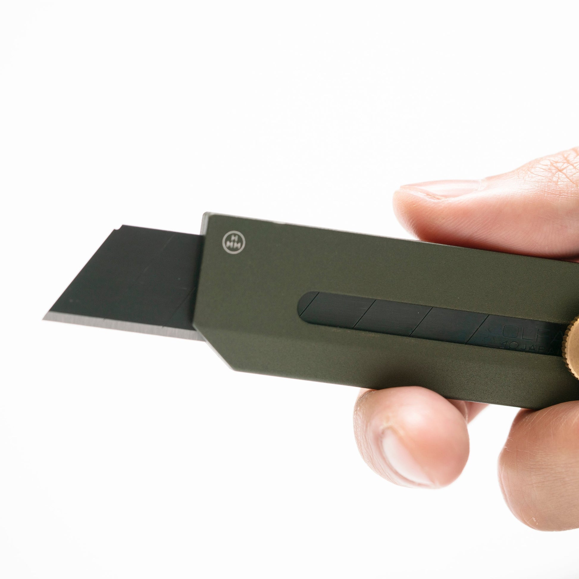 HMM EDC Utility Knife Black/Army/Silver with OLFA Blade