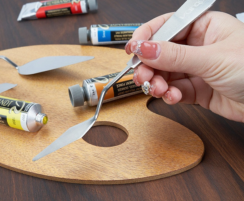VANGAO Flexible All-Steel Palette Knives, 4-Piece Mixed-Size Set
