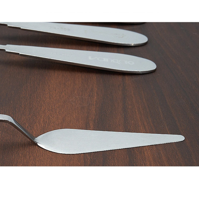 VANGAO Flexible All-Steel Palette Knives, 4-Piece Mixed-Size Set