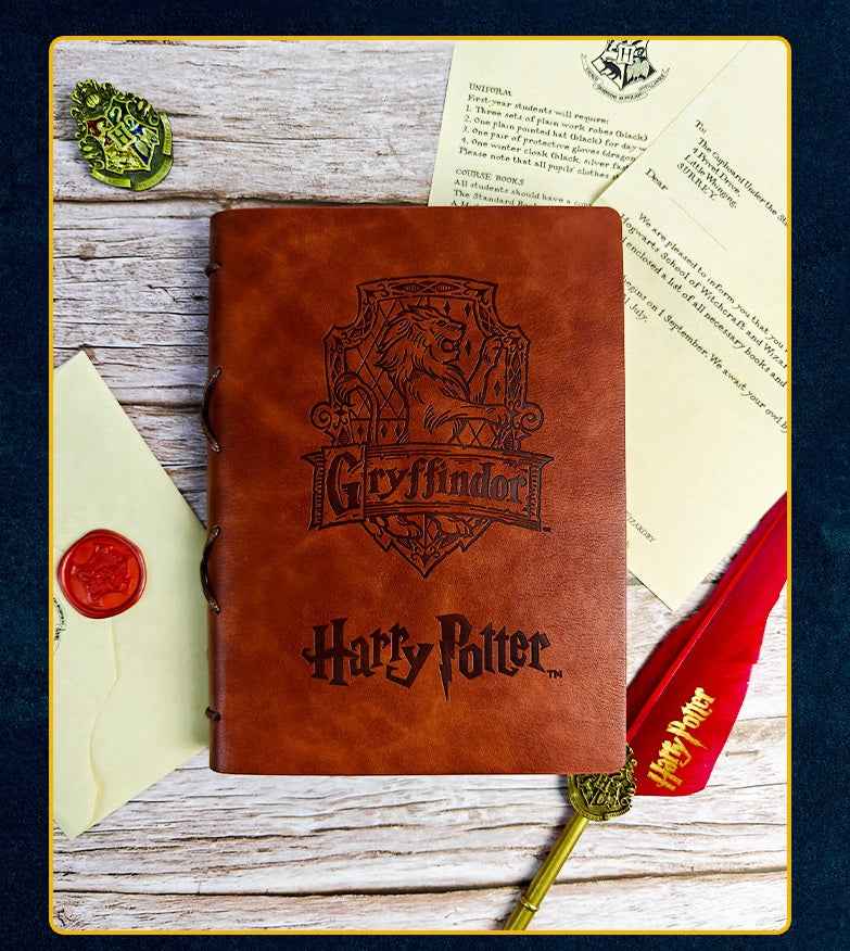 Vintage Harry Potter Inspired Notebook – PU Leather A5 Gryffindor