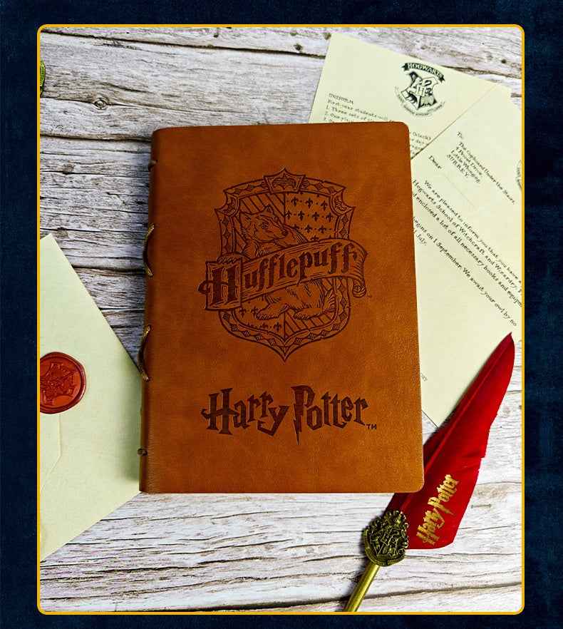 Vintage Harry Potter Inspired Notebook – PU Leather A5 Hufflepuff